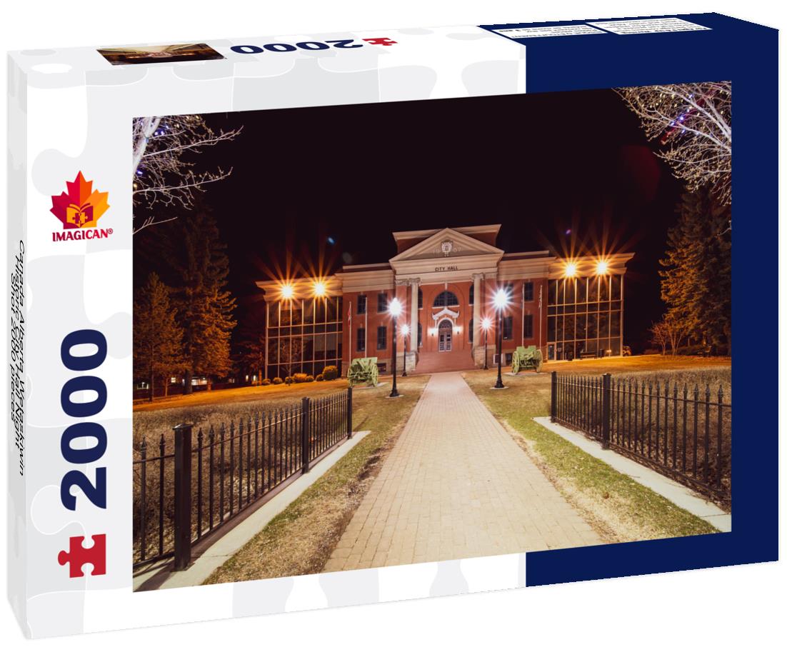 Canada Alberta Wetaskiwin Historic City Hall Night Shot 2000pc Puzzle
