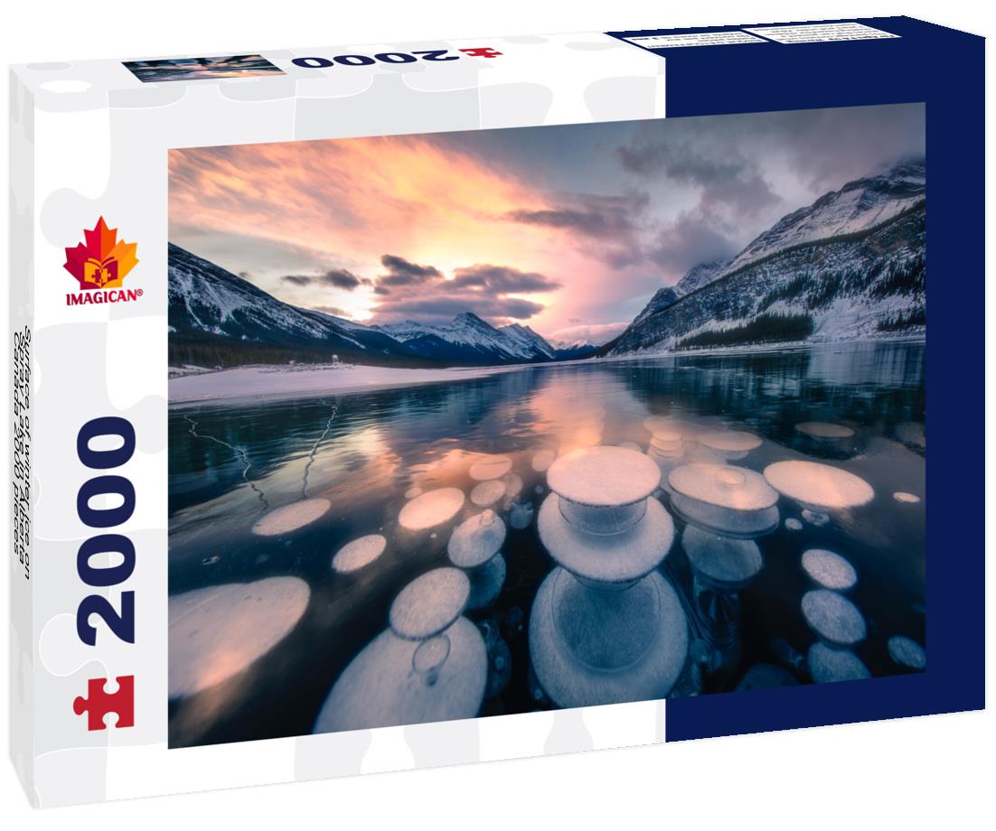 Surface of winter ice on Spray Lake in Alberta, Canada 2000pc Puzzle