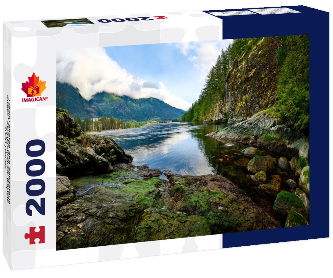 Rocky shores and coniferous forest. Skookumchuck Rapids 2000pc Puzzle