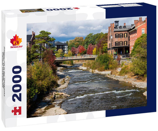 ImagiCan Jigsaw Puzzle Salmon run in the Ganaraska River. Port Hope, ON. Canada 2000 pieces