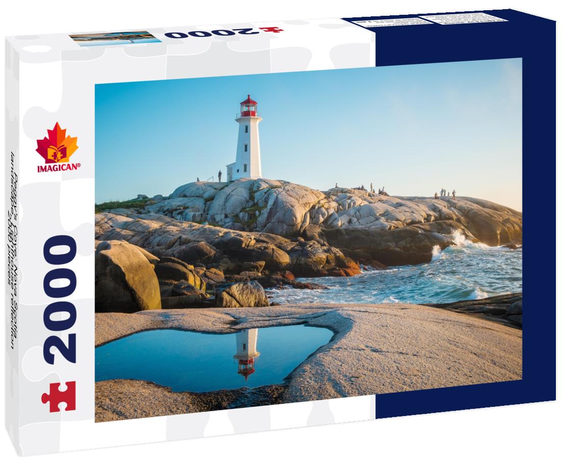 Peggy's Cove: Nova Scotia landscape. Lighthouse reflection 2000pc Puzzle