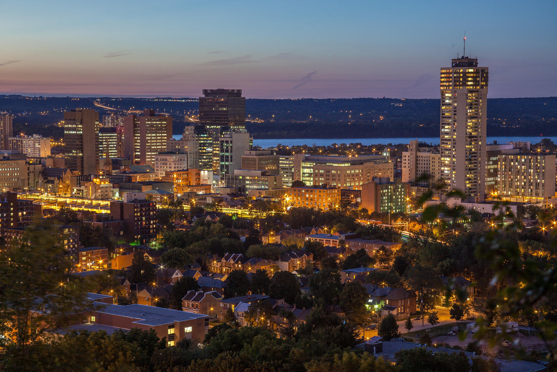 Night view of downtown skyline in Hamilton, Ontario, Canada 2000pc Puzzle