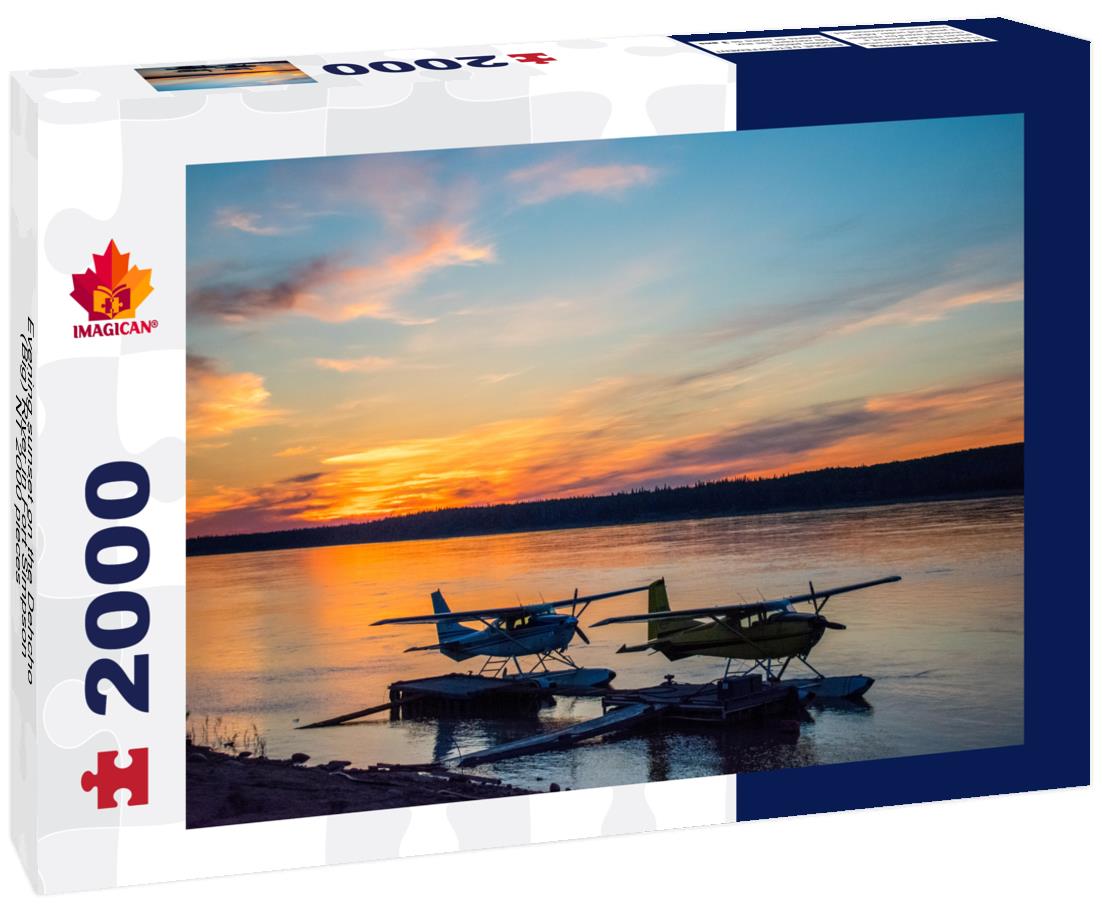 Evening sunset on the Dehcho (Big) River in Fort Simpson, NT 2000pc Puzzle