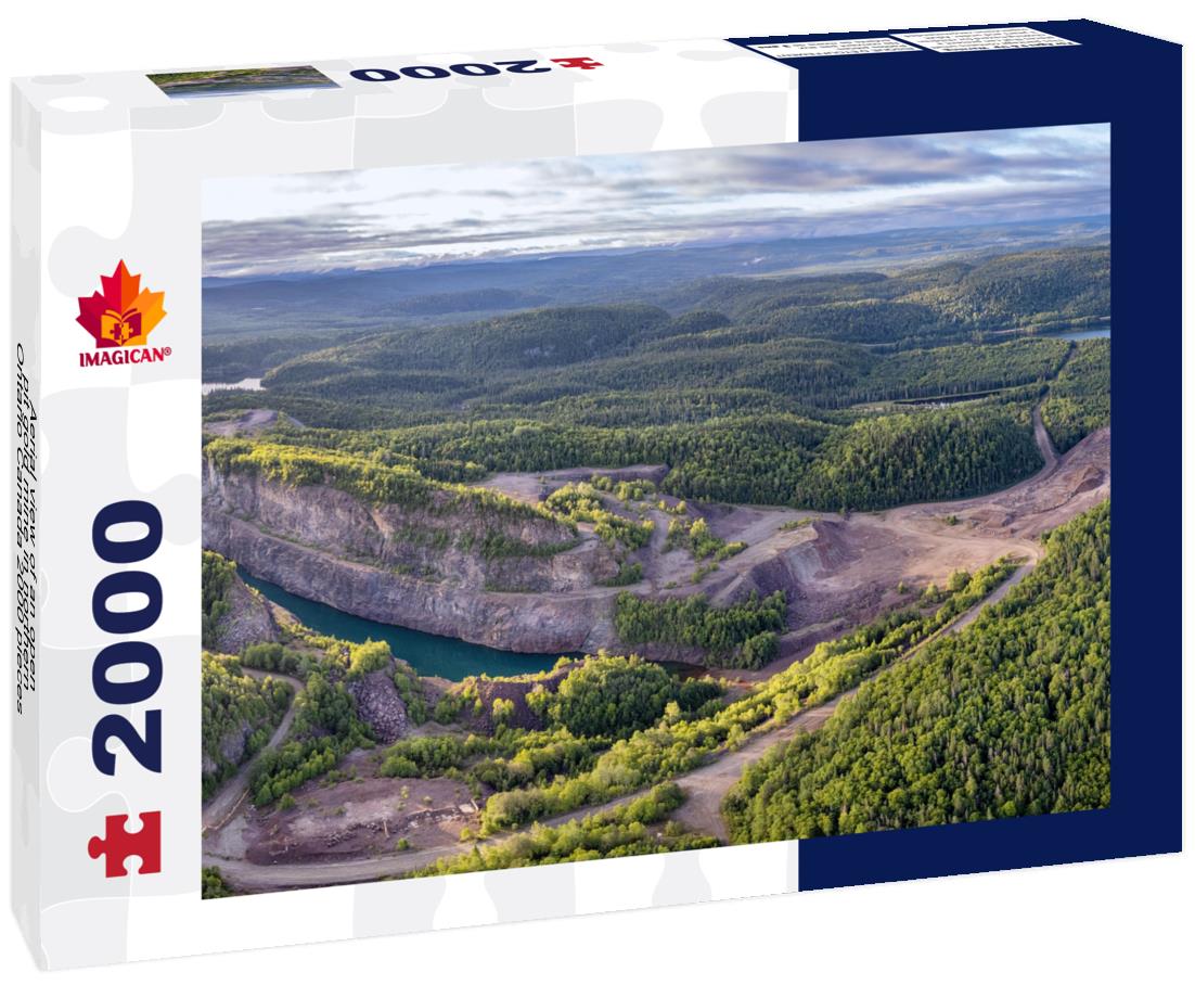 Aerial view of an open-pit gold mine in northern Ontario Canada 2000pc Puzzle