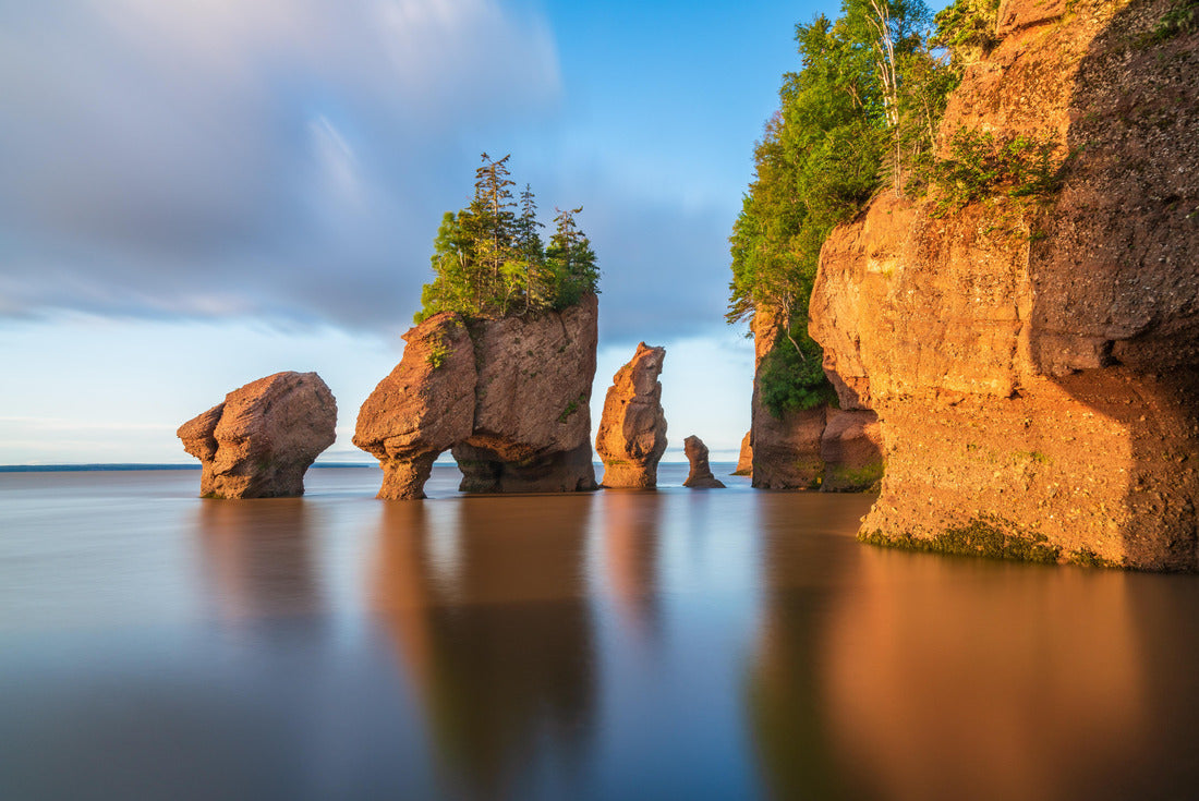 Hopewill Rock at sunrise during high tide, New Brunswick, Canada 2000pc Puzzle