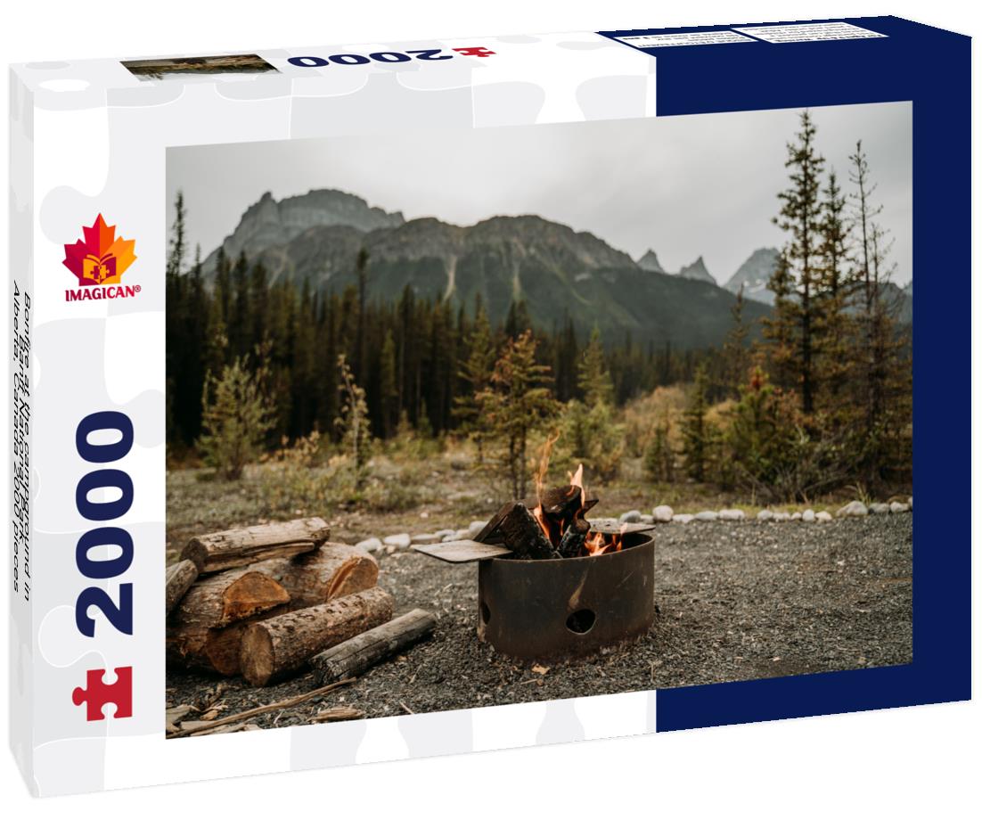 Bonfire at the campground in Banff National Park - Alberta, Canada 2000pc Puzzle