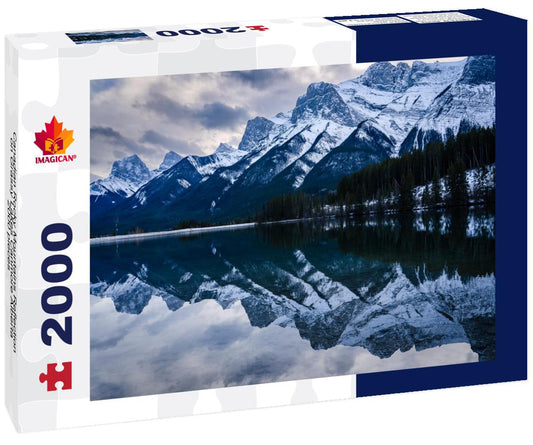 ImagiCan Jigsaw Puzzle Canadian Rocky Mountains Reflection on Grassy Lakes Canmore Alberta 2000 pieces