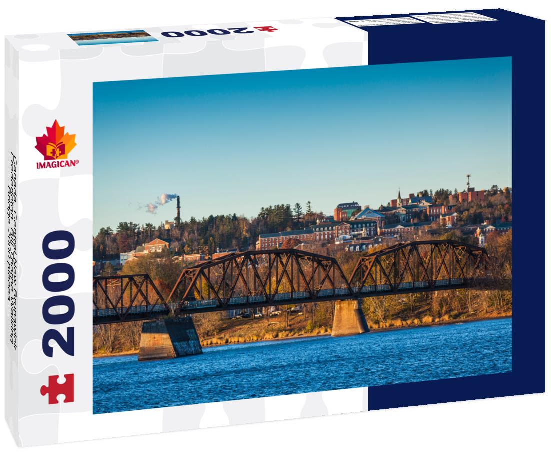 ImagiCan Jigsaw Puzzle Canada, Central New Brunswick, Fredericton. Bill Thorpe Walking Bridge 2000 pieces