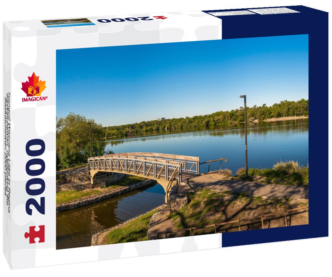 Tranquil Wascana Lake in Regina, Saskatchewan, overlooking the Saskatchewan 2000pc Puzzle