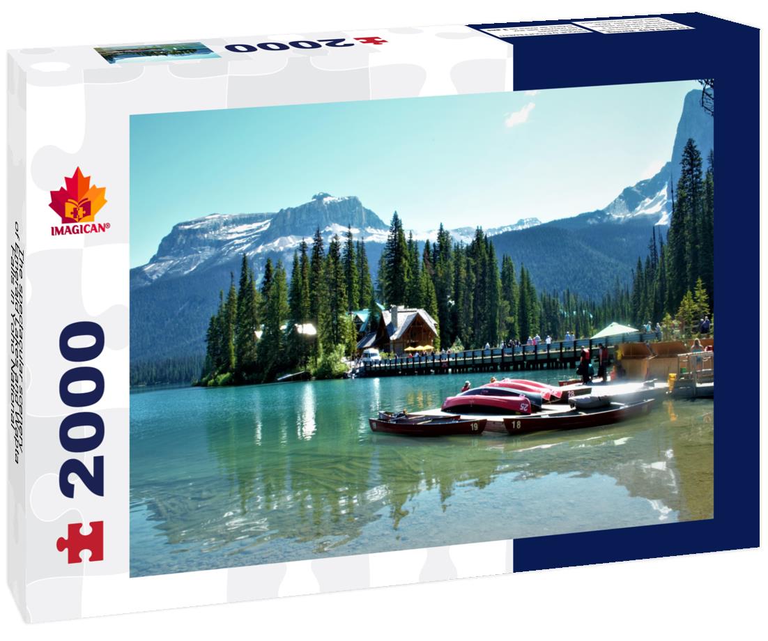 The spectacular scenery of Emerald Lakes and Wapta Falls in Yoho National Park 2000pc Puzzle
