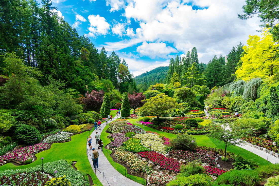 Victoria, British Columbia, Canada - tourists at Butchart Gardens Sunken Garden 2000pc Puzzle