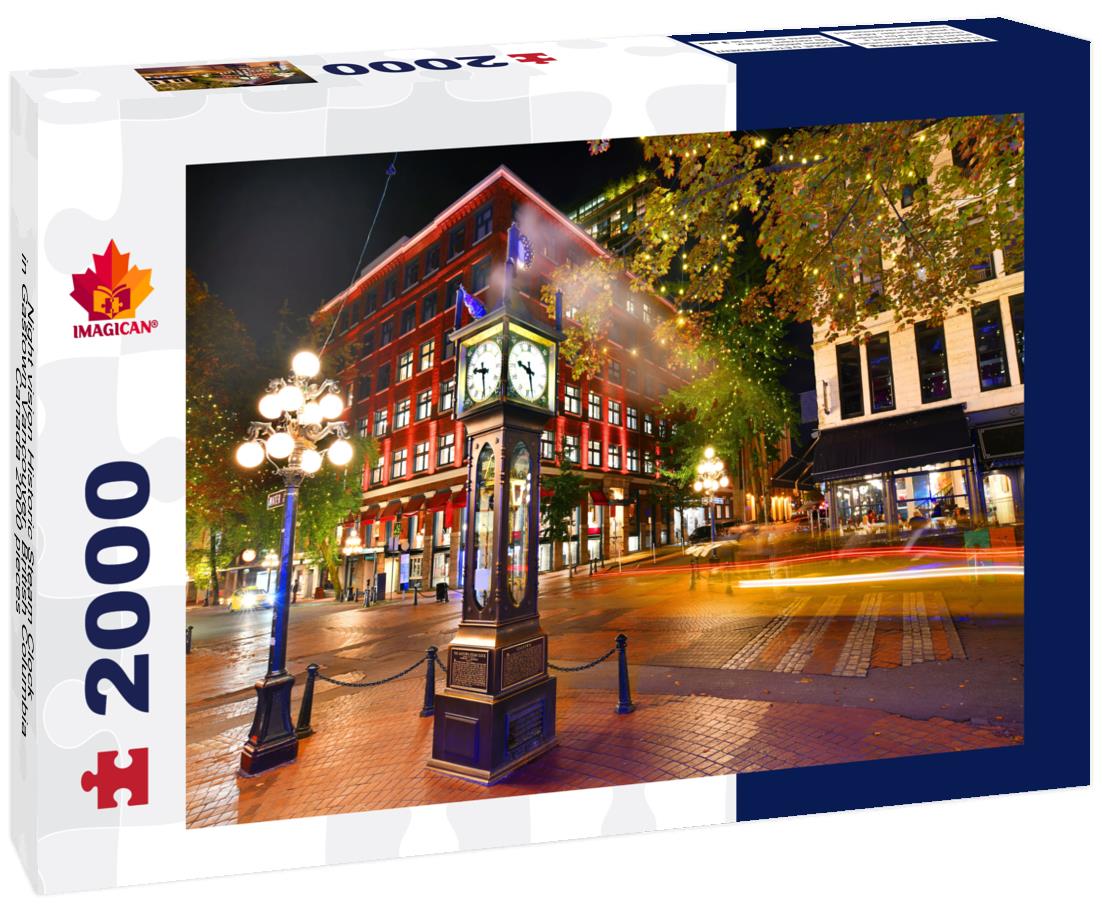 Night vision Historic Steam Clock in Gastown Vancouver, British Columbia, Canada 2000pc Puzzle