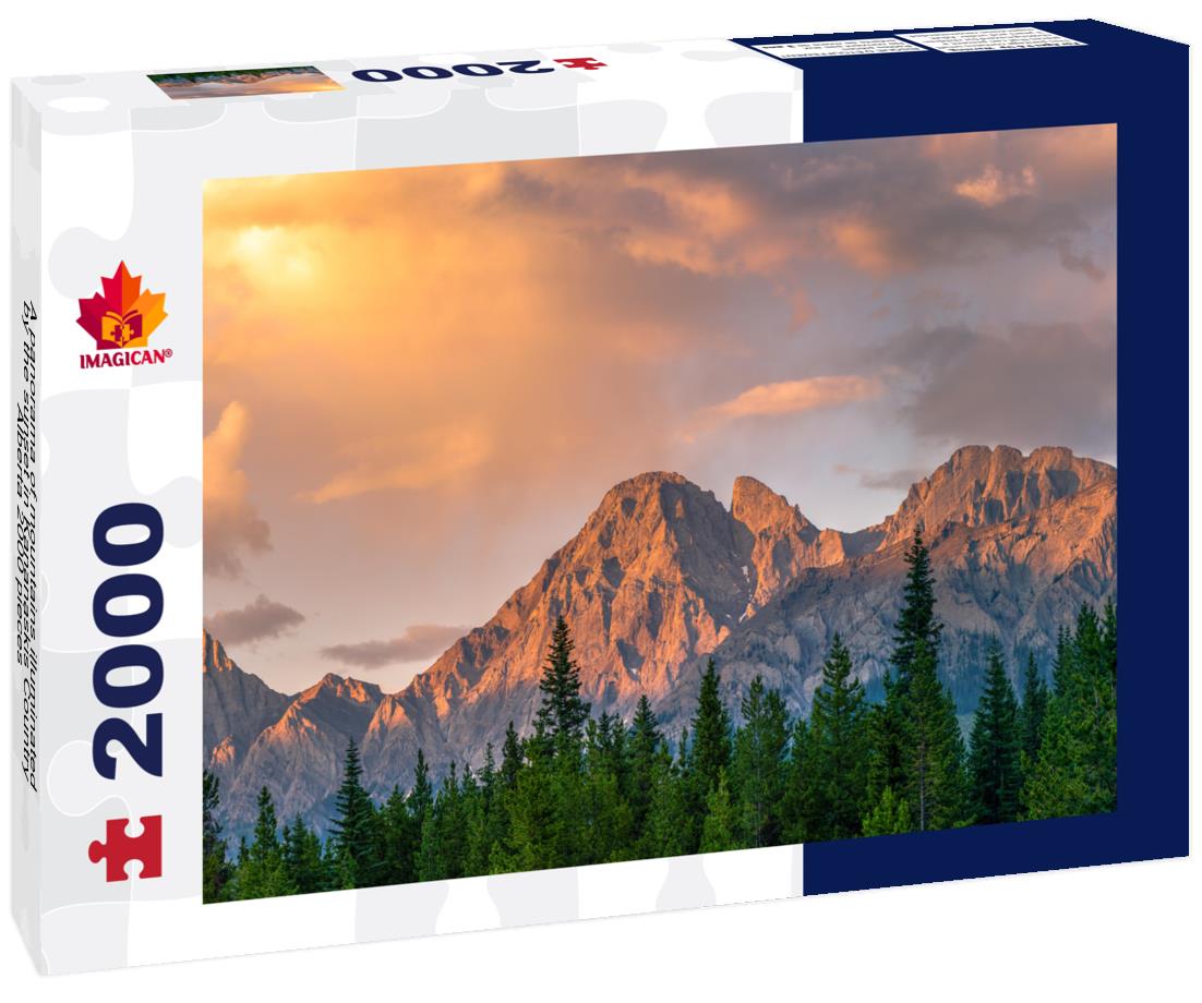 A  mountains illuminated by the sunset in Kananaskis Country, Alberta 2000pc Puzzle