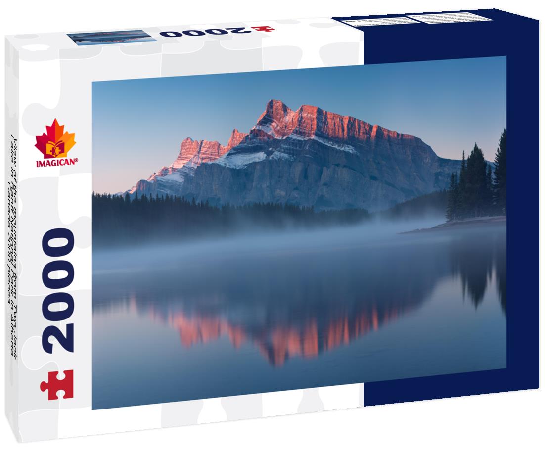 the mountains from Two Jack Lake in Banff National Park in Alberta, Canada 2000pc Puzzle