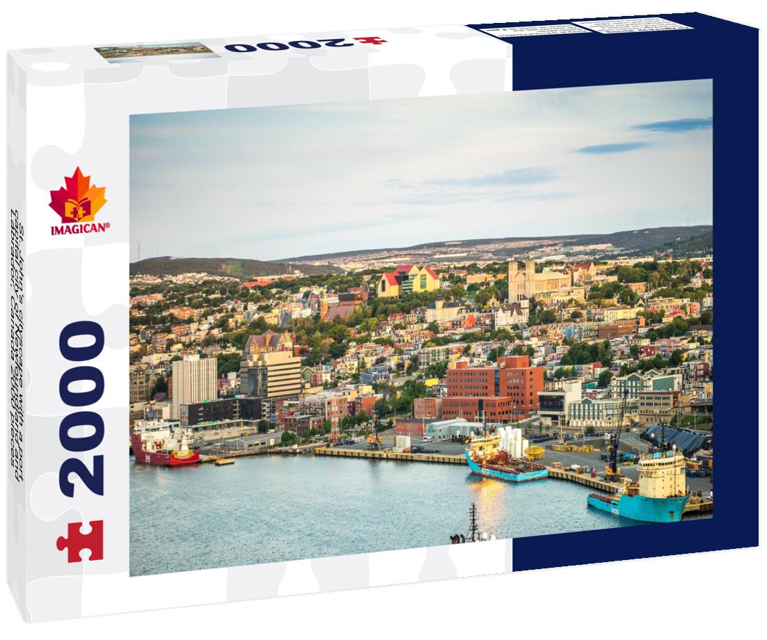 St. John's cityscape with a port, capital city of Newfoundland and Labrador, Canada 2000pc Puzzle