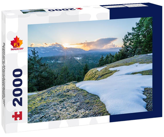 ImagiCan Jigsaw Puzzle Sunset over Mount Arrowsmith near Parksville and Qualicum Beach on Vancouver Island 2000 pieces