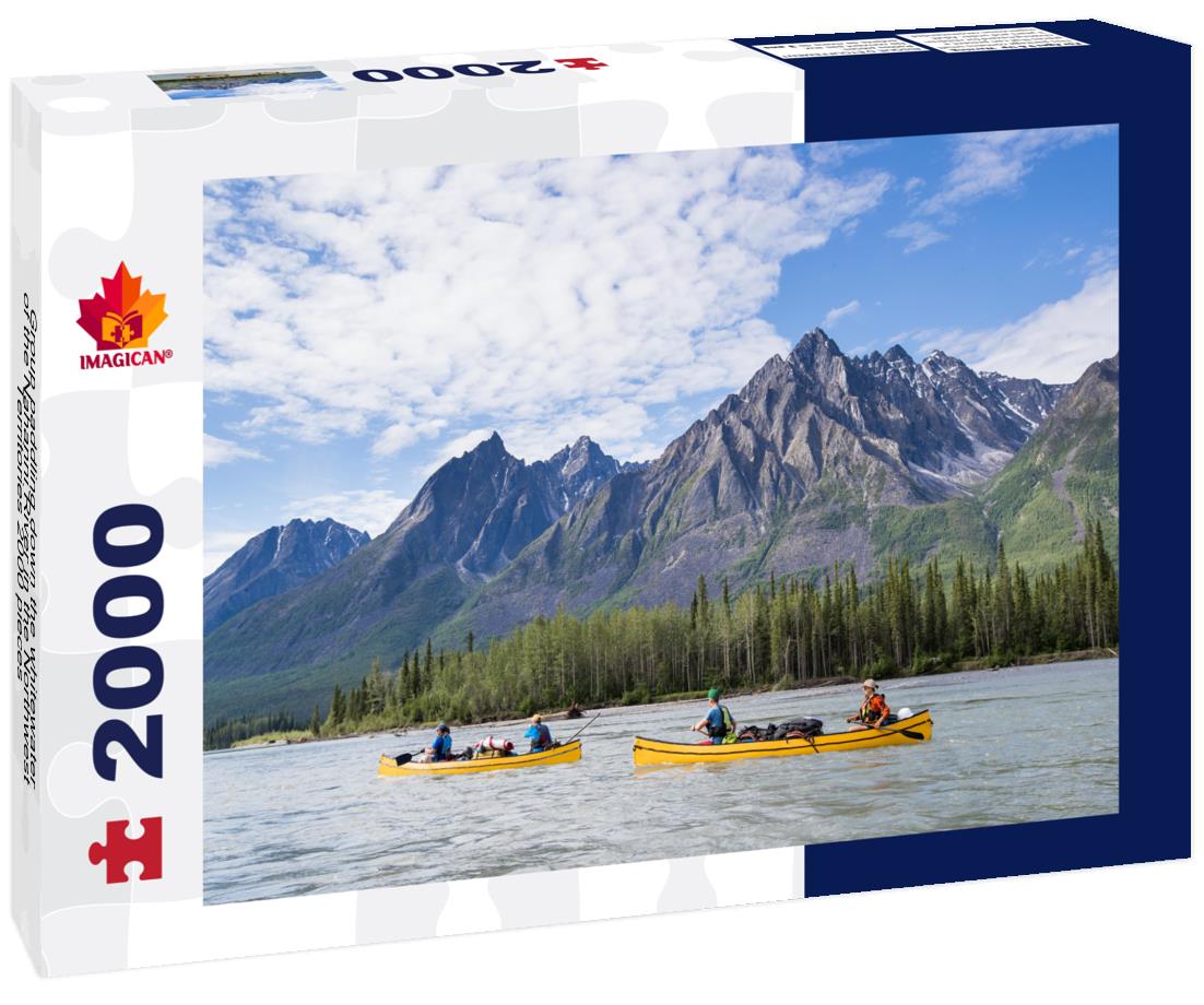 Group paddling down the whitewater of the Nahanni River in the Northwest Territories 2000pc Puzzle