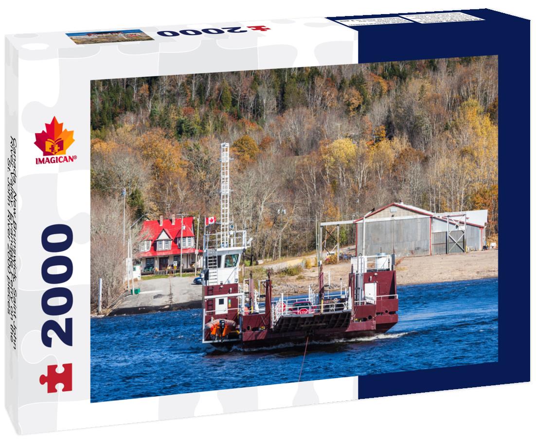 Canada, New Brunswick, Saint John River Valley. Evandale Ferry on the St. John River 2000pc Puzzle