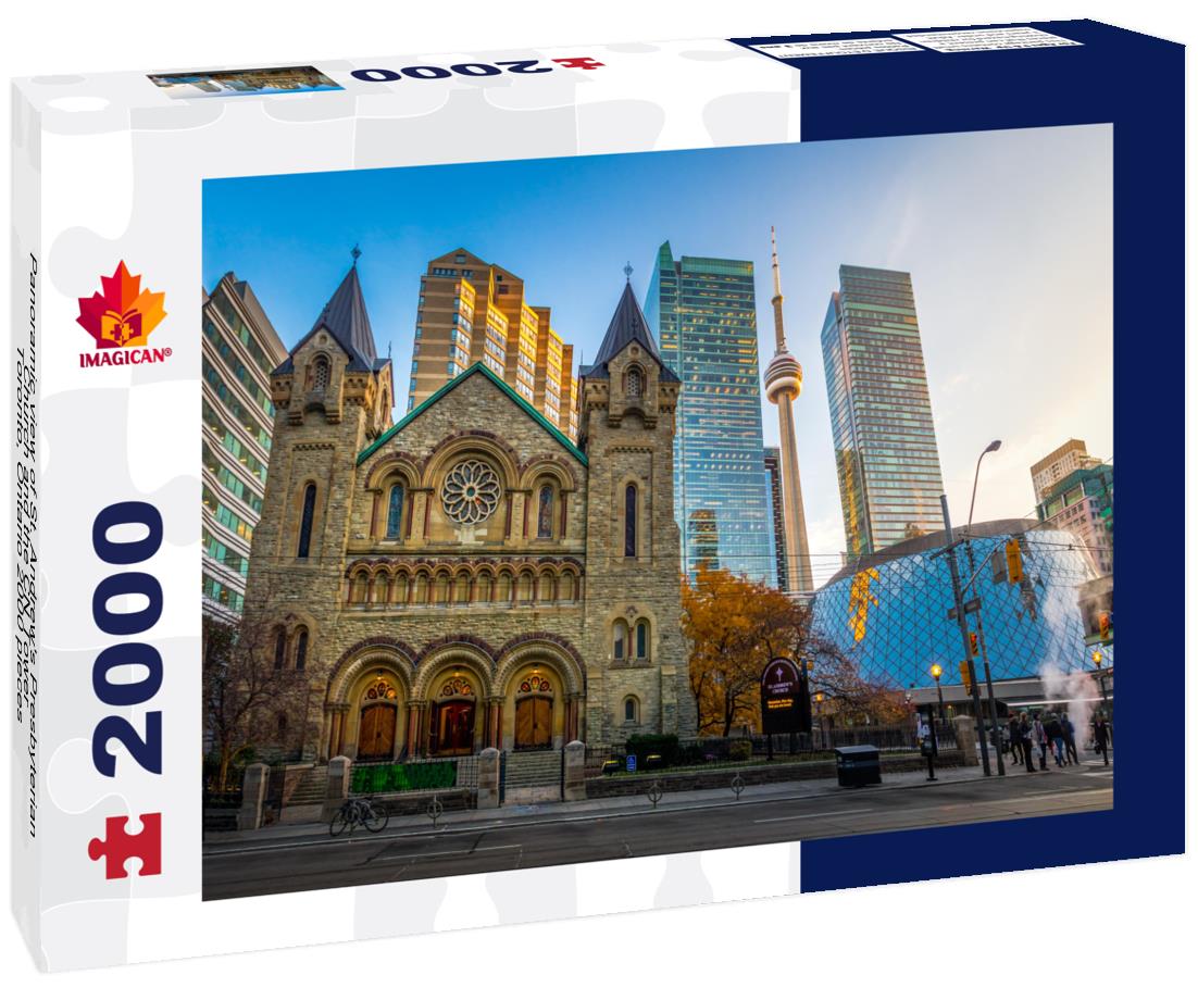 ImagiCan Jigsaw Puzzle Panoramic view of St. Andrew's Presbyterian Church and the CN Tower - Toronto, Ontario 2000 pieces