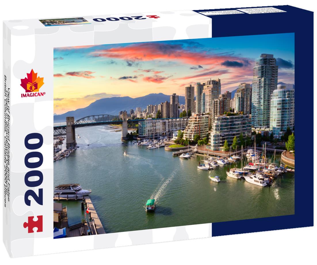 ImagiCan Jigsaw Puzzle View of Burrard Bridge and False Creek in downtown Vancouver, British Columbia, Canada 2000 pieces