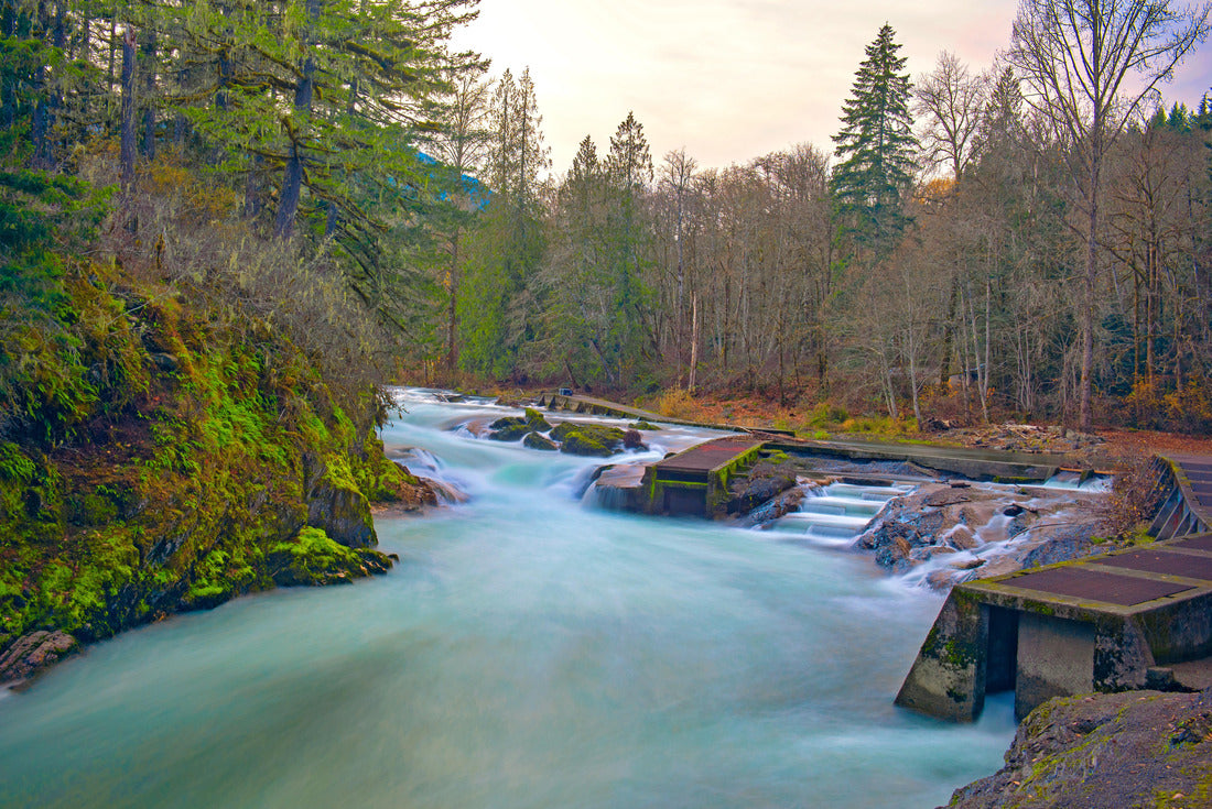 ImagiCan Jigsaw Puzzle Stamp River Falls with built-in salmon ladder in Port Alberni, Vancouver Island, Canada 2000 pieces
