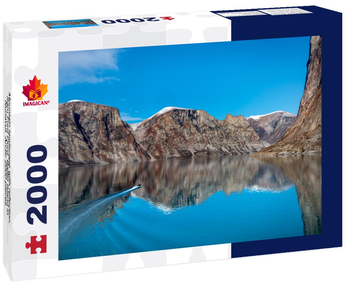 Mountain landscape with reflection. Sam Ford Fjord, Baffin Island in Nunavut, Arctic 2000pc Puzzle