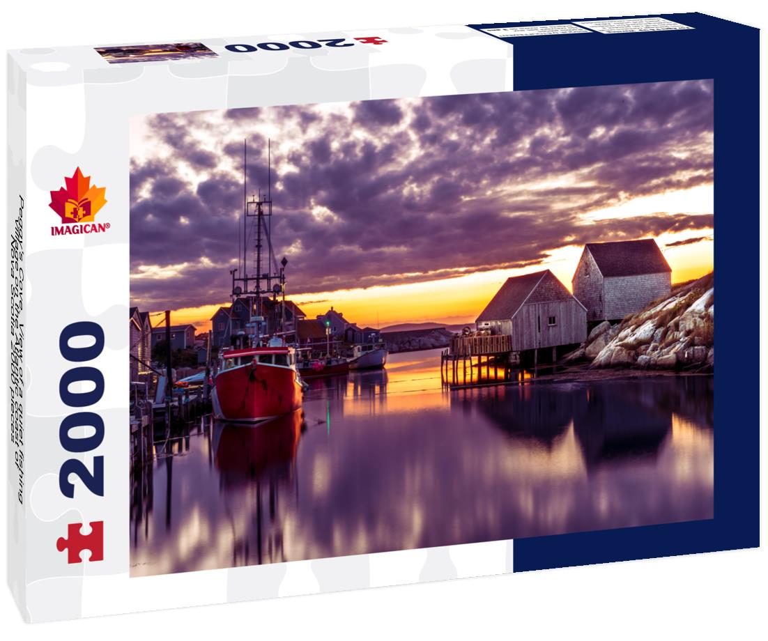 Peggy's Cove. View of a quiet fishing village on the Atlantic coast of Nova Scotia 2000pc Puzzle