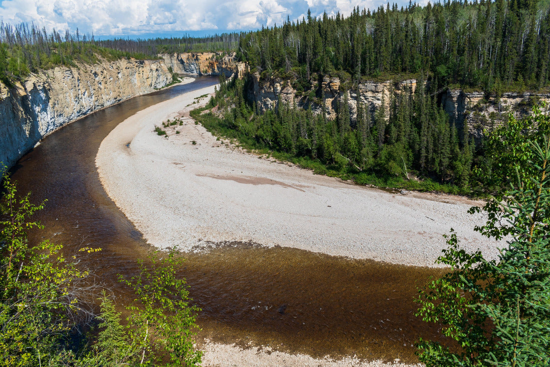 Trout River flowing through the boreal forest in the Northwest Territories 2000pc Puzzle
