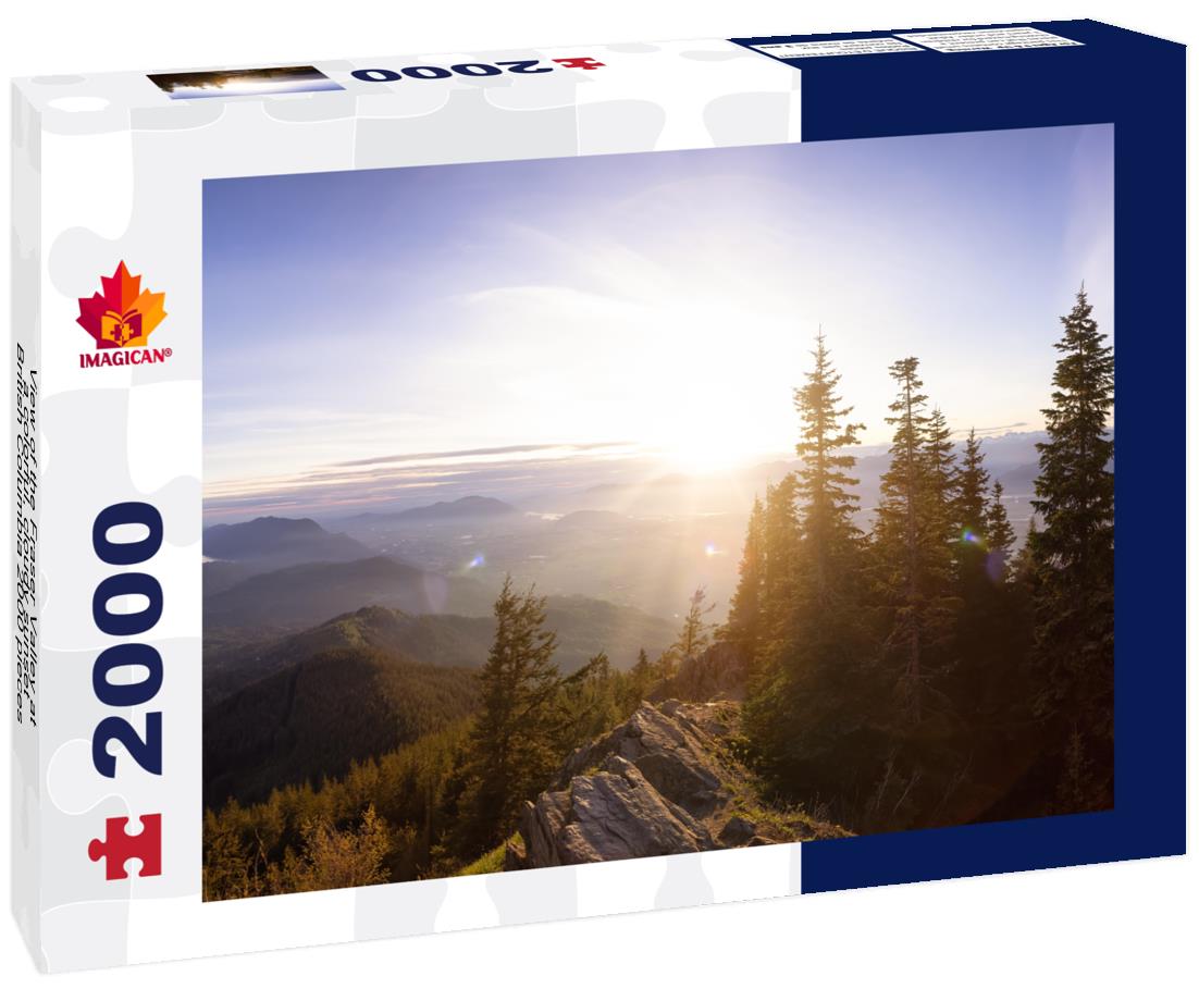 the Fraser Valley at a colorful, cloudy sunset, British Columbia 2000pc Puzzle