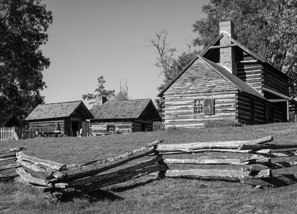 VaNorth Carolinae Birthplace State Historic Site North Carolina in black white
