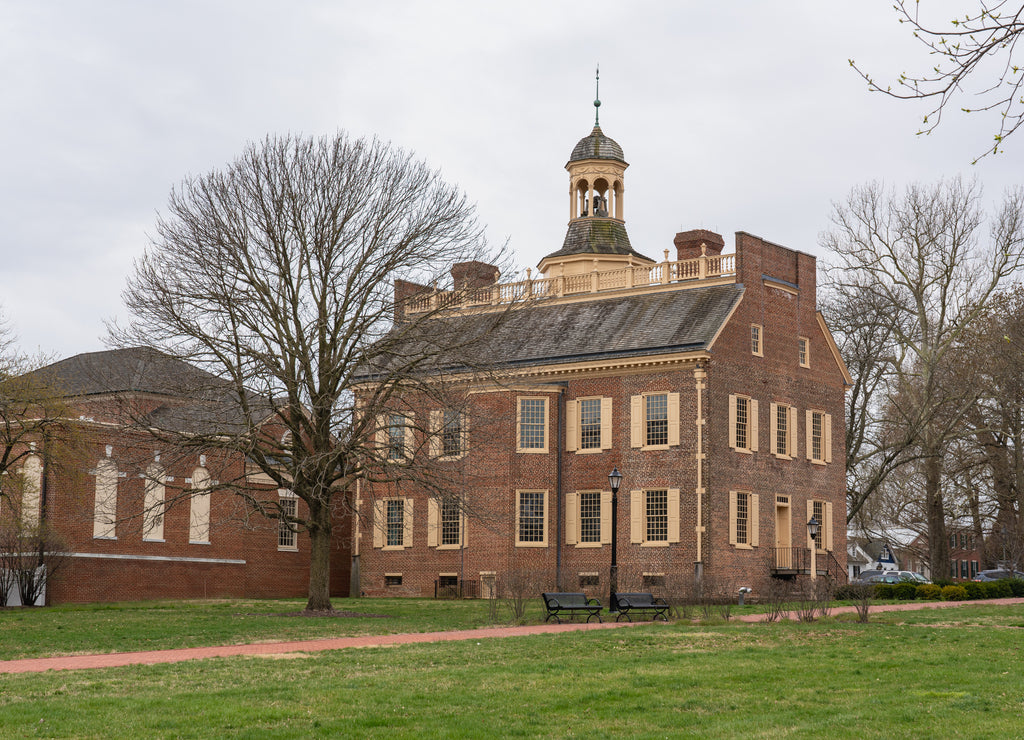 Approaching The Old State House of Delaware from behind