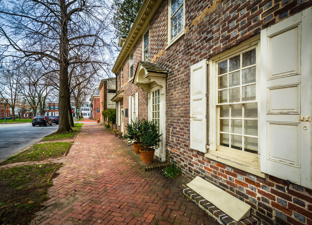 Historic brick house in Dover, Delaware