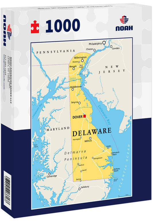Delaware, DE, political map