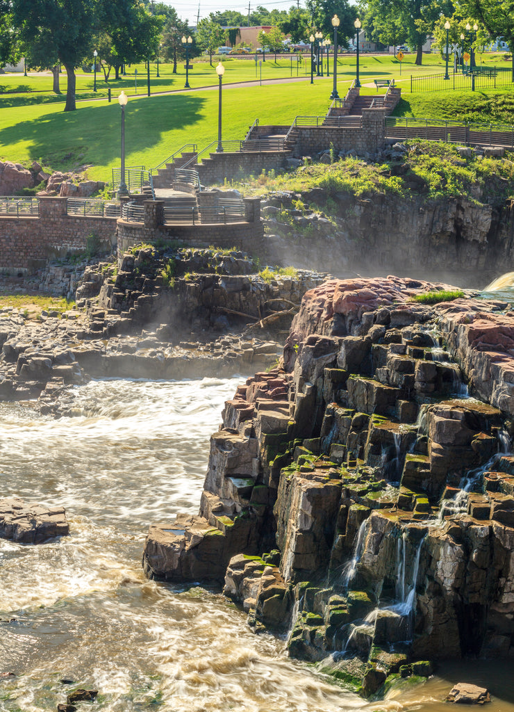 Waterfalls in Sioux Falls, South Dakota, USA