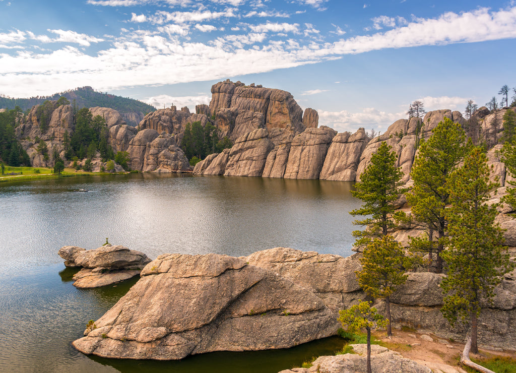 View of Sylvan Lake in Custer State Park, South Dakota