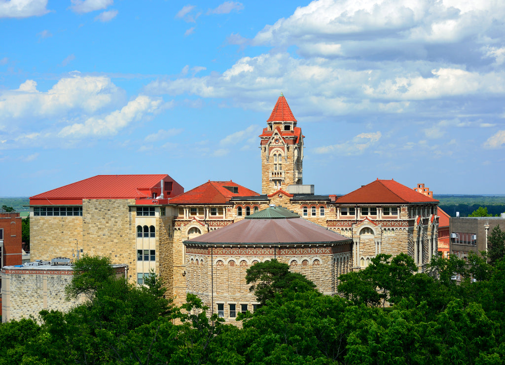 Buildings on the University of Kansas Campus in Lawrence, Kansas