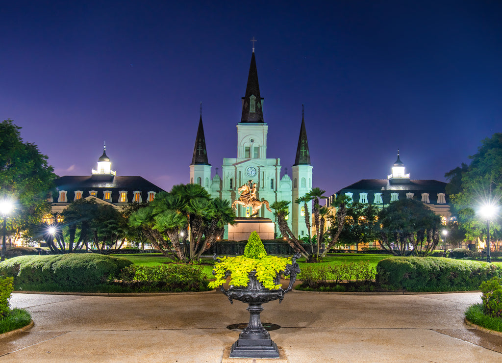 Jackson Park in Downtown New Orleans, Louisiana, USA