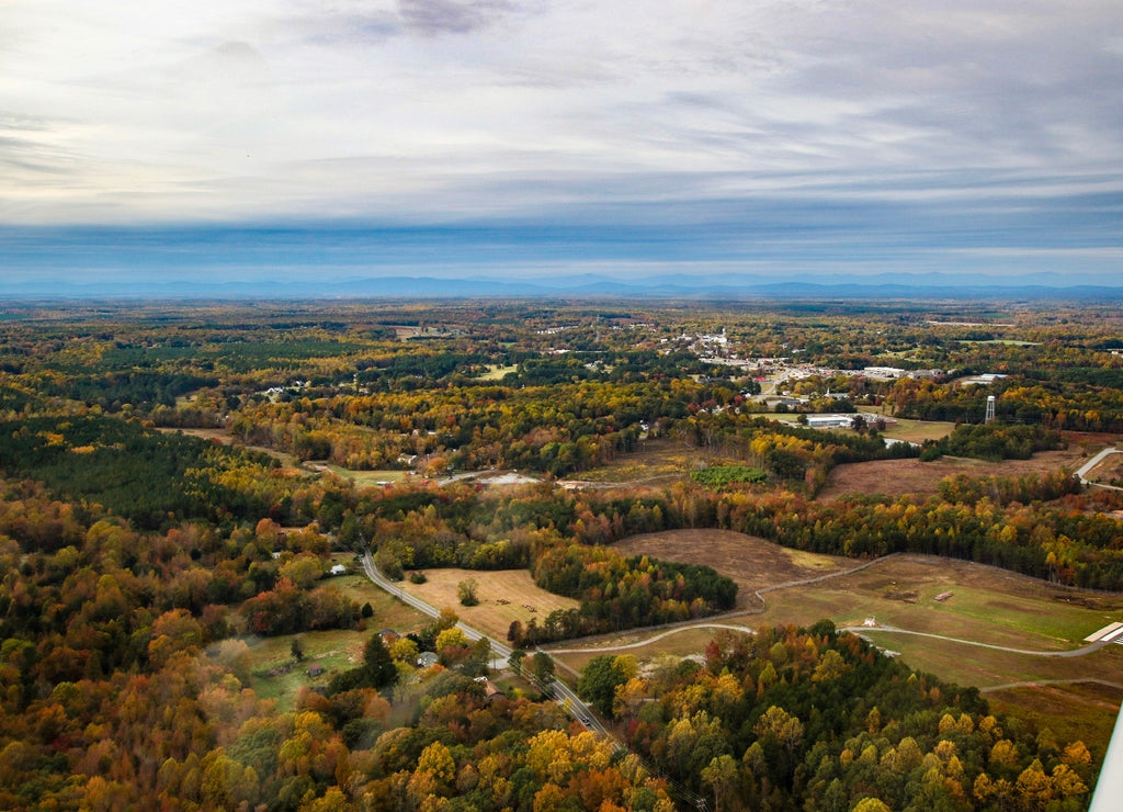 Aerial View of Louisa County in Virginia, USA