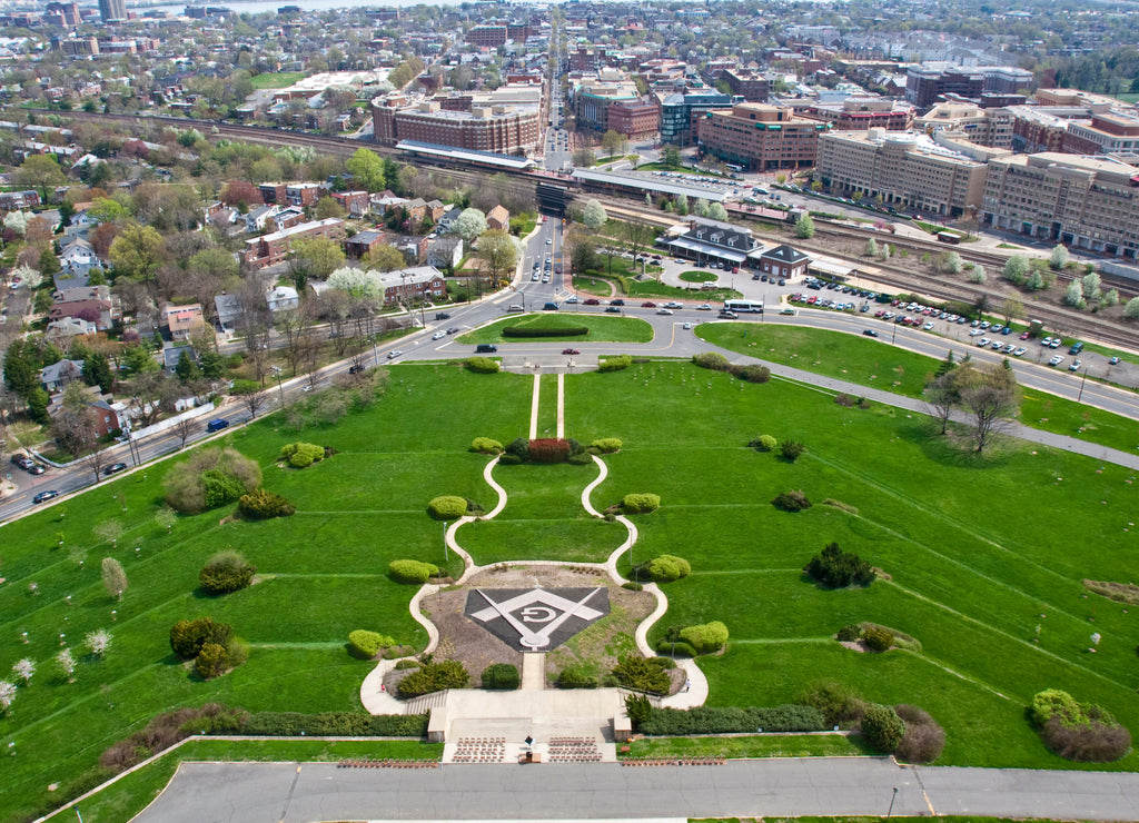 View from Washington Masonic National Memorial in Alexandria, Virginia