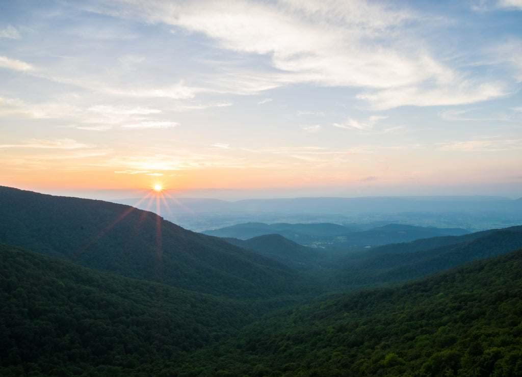 Cresent Overlook of Highest Peak in Shenandoah National Park, Virginia