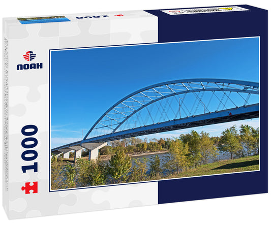 The Amelia Earhart Memorial Bridge is a network tied arch bridge over the Missouri River on U.S. Route 59 between Atchison, Kansas and Buchanan County, Missouri