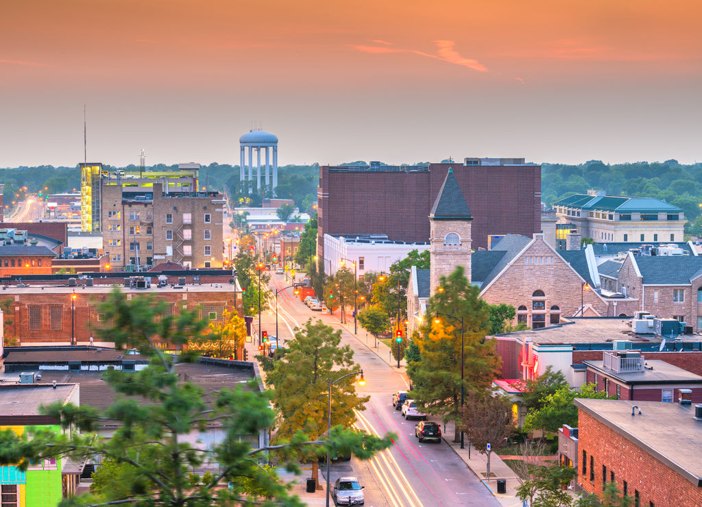 Columbia, Missouri, USA downtown city skyline