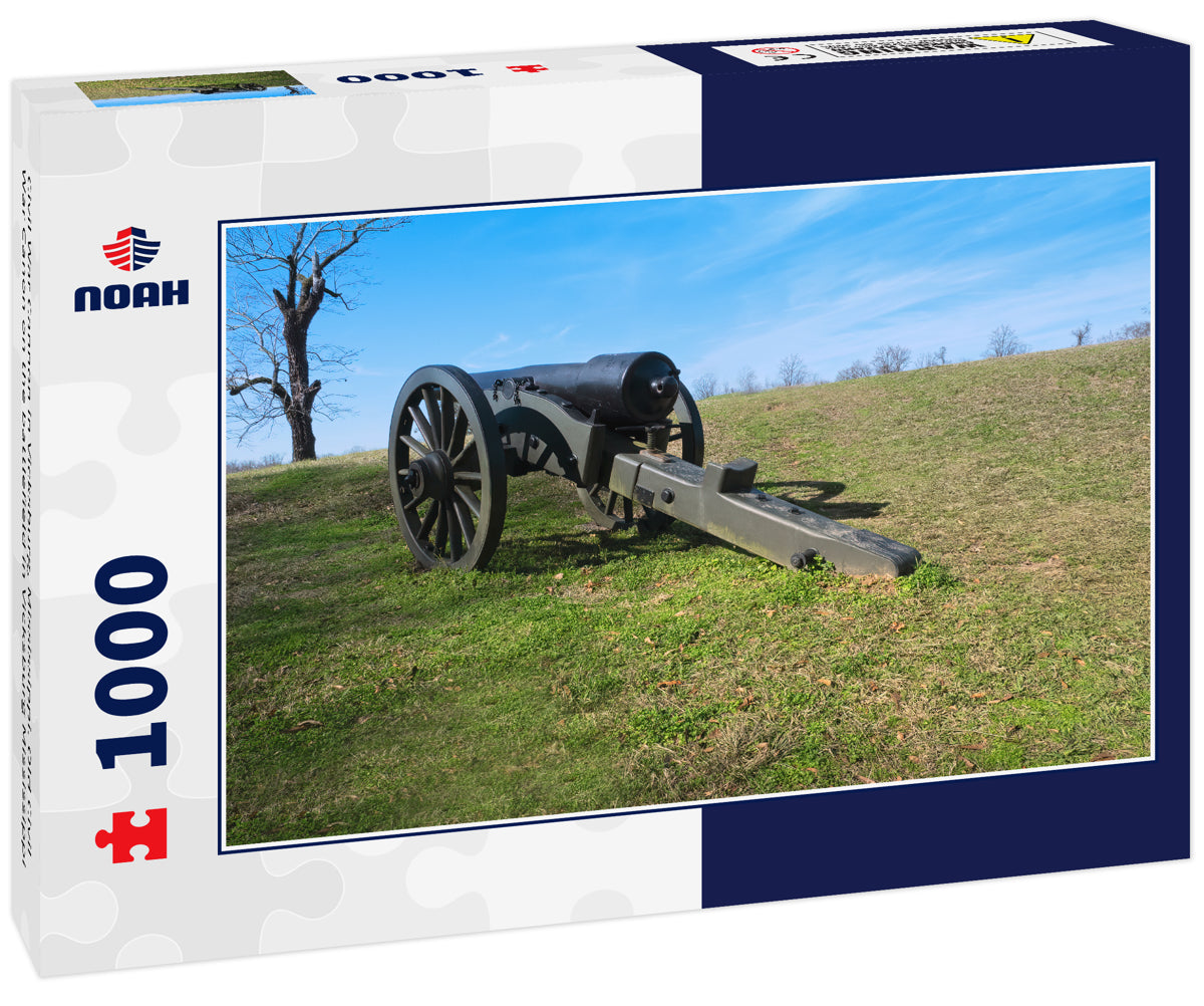 Civil War Cannon in Vicksburg, Mississippi. Old Civil War Canon on the battlefield in Vicksburg Mississippi