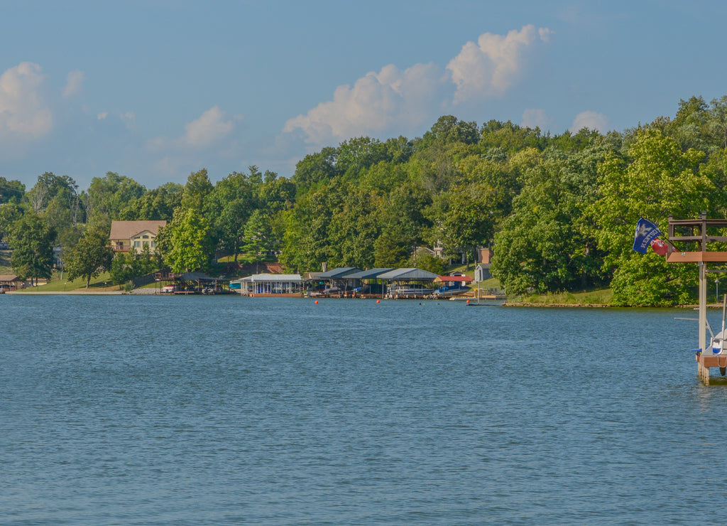 Beautiful water reservoir of Williamstown Lake in Williamstown, Grant County, Kentucky