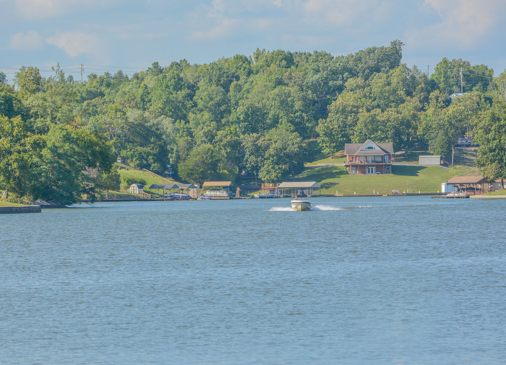 Beautiful water reservoir of Williamstown Lake in Williamstown, Grant County, Kentucky