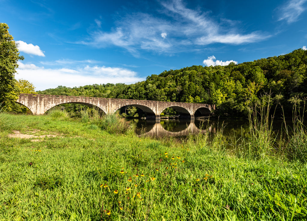 Gatliff Bridge in the Cumberland Falls State Park in Corbin Kentucky