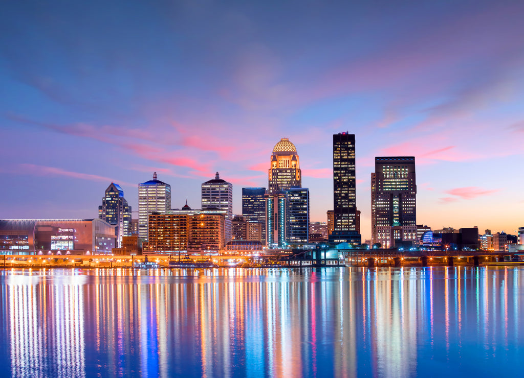 View of Skyline downtown Louisville Kentucky