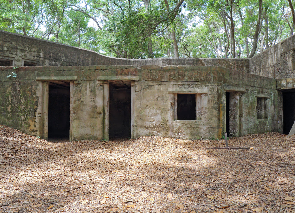 Ruins of Fort Fremont near Beaufort, South Carolina