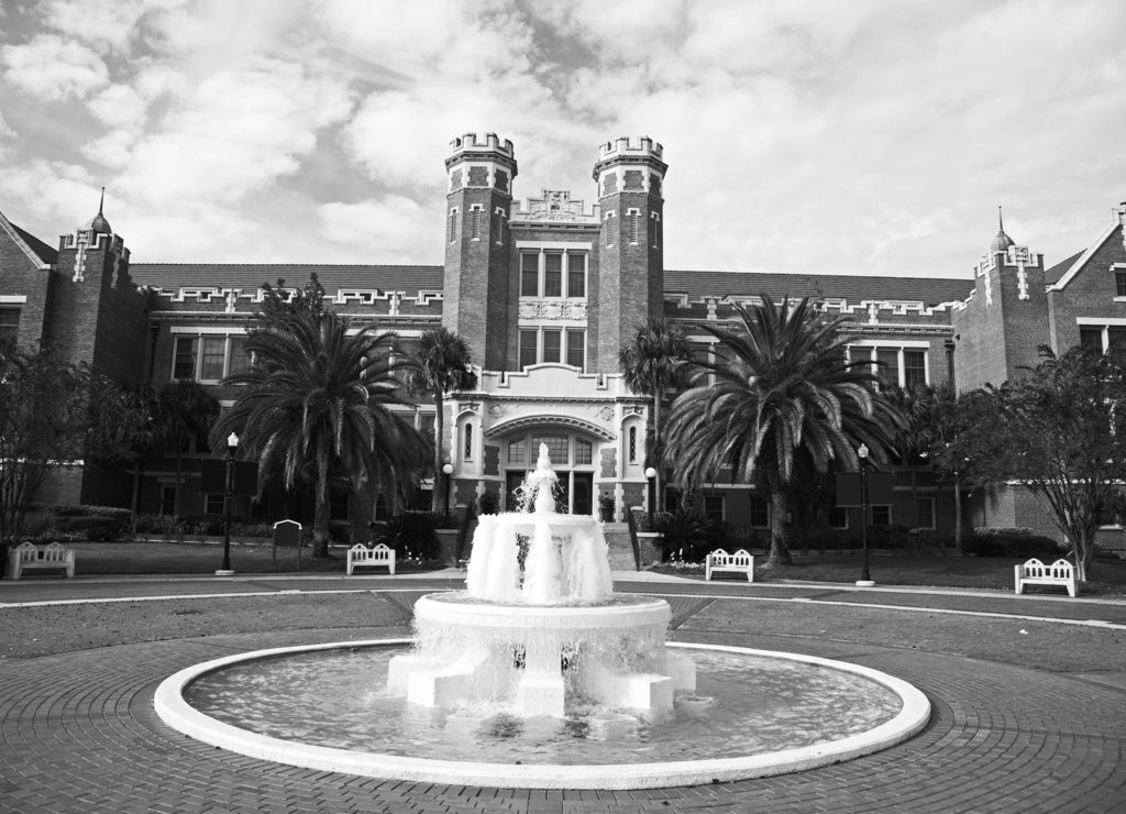 Florida State University in black white