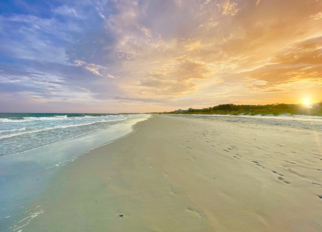 Hilton Head Island beach at sunset South Carolina